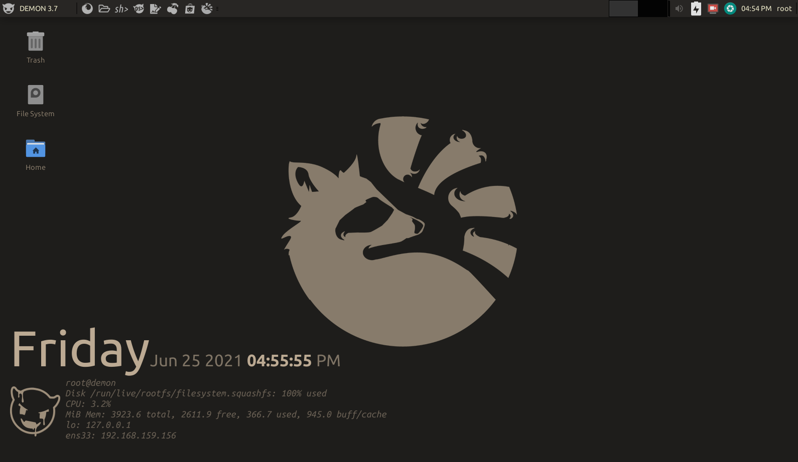 Demon Linux 3.7.x Screenshot